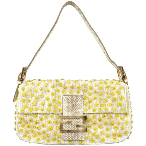 vintage white denim yellow snakeskin fendi baguette|Fendi Baguette Bags & Handbags for Women for sale .